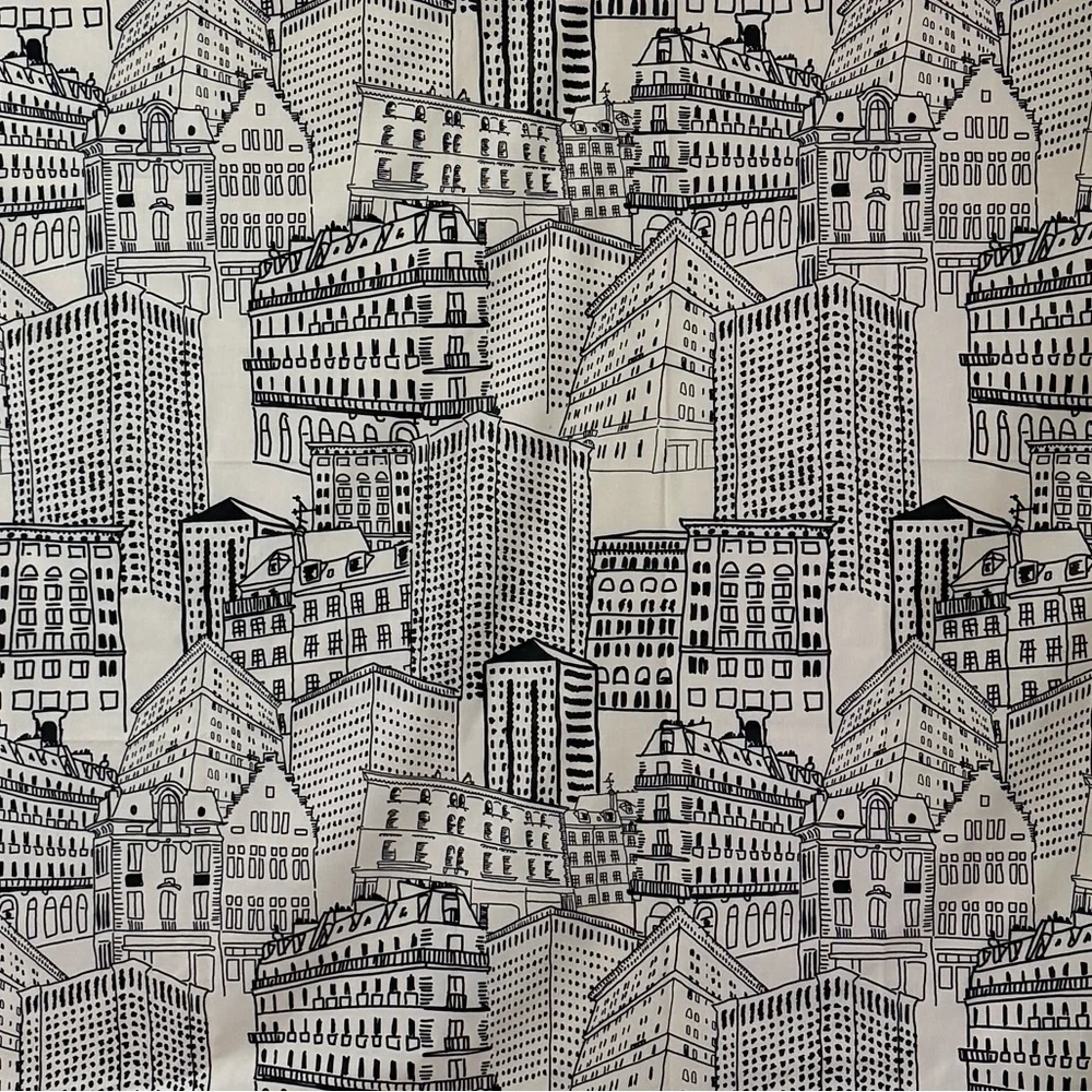 Black & White Cityscape/Skyline Wall Art “Tapestry”,Modern Urban Print on Fabric